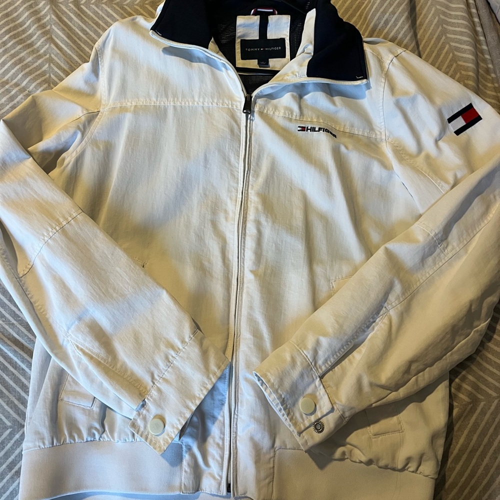 Tommy Hilfiger Cream Jacket with Black Details